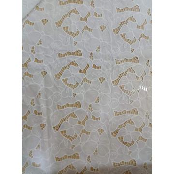 100% POLY Embroidery Mesh Fabric in White Colour