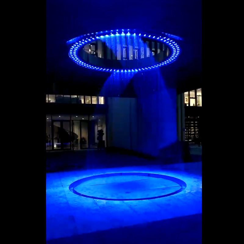 Dark Blue Waterfall Fountain