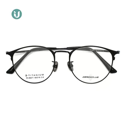 Women's Round Wire Frame Titanium Glasses Optics Frame