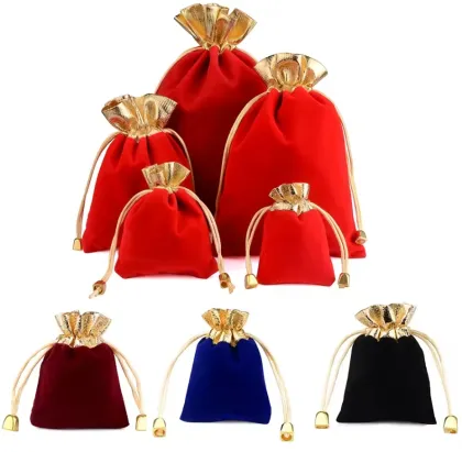 Custom Two-Tone Drawstring Jewelry Pouch