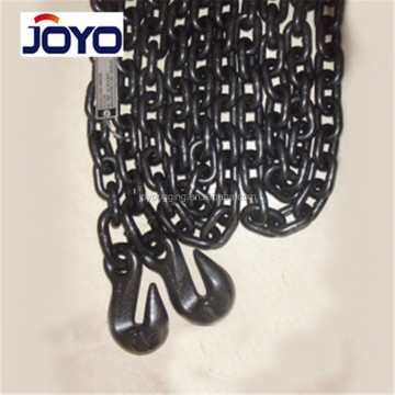 China Manufacturer High Quality Blackened G80 Lifting Chain with Grab Lifting Hook Parts