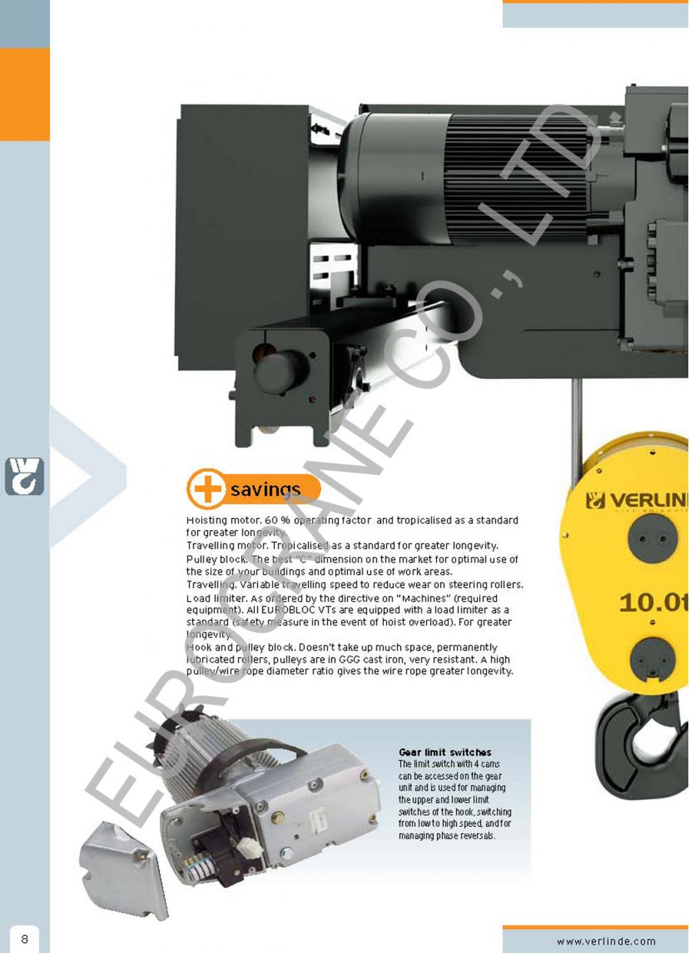 Electric Wire Rope Hoist in crane