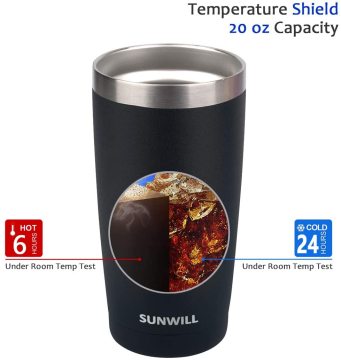 Stainless Steel Insulated Coffee Mug with Sliding Lid