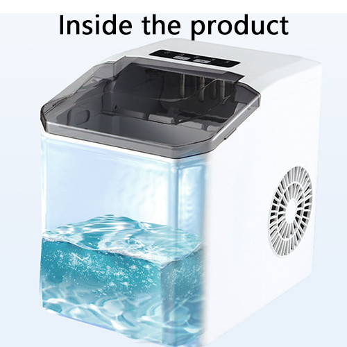 Compact Desktop Ice Maker, Smart Auto Cube Ice & Drinking Water All-in-One for Home Use