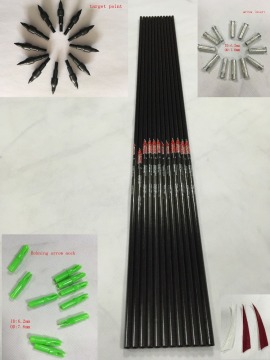 Made in china Linkboy Linkboy LBA019-2 carbon arrow shaft,turkey fleting target point , arrow insert , arrow nock for DIY