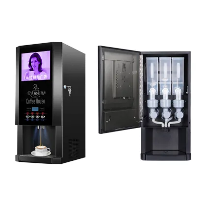 Automatic Coffee Vending Machine for Hot and Iced Coffee Advertising