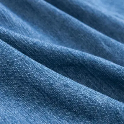 Fashion Men's Long Sleeve Blue Comfortable Denim Shirt