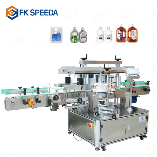 Fineco FK911: High-Speed Automatic Machine for Double-Sided Labeling of Plastic Bottles