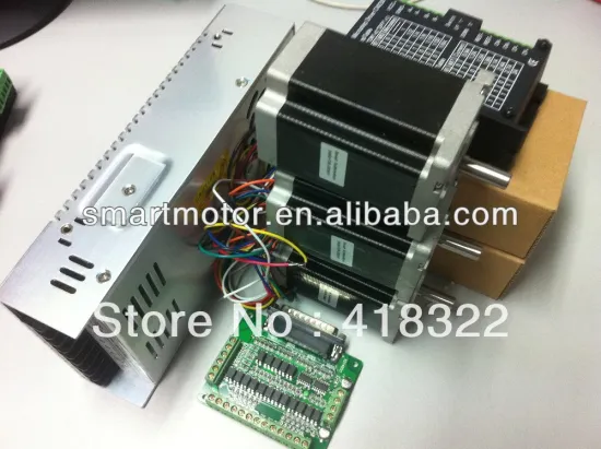 cnc stepper motor kit SM60HT86-2008, CNC router kit with 350w power supply and cw5045 stepper motor driver