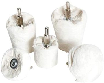 100% SATISFACTION 5 Pack Cotton Buffing Wheel Kit for Various Surfaces