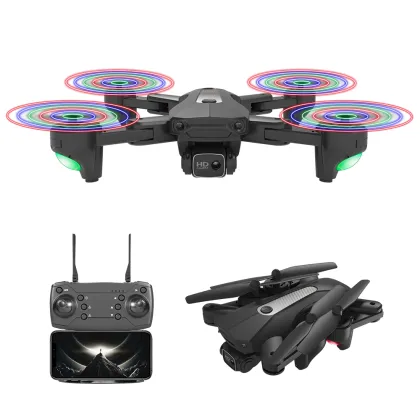 Flyxinsim KY608 New Portable Drone Toy LED,Joyance Drone Folding Arm,4K Camera Drone LED Light