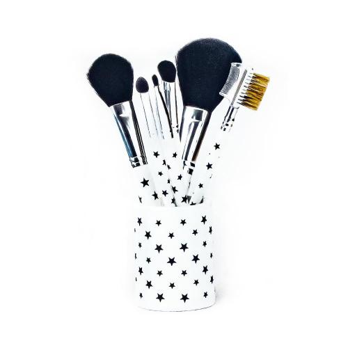 Conjunto de pincel de maquillaje de estrellas negras de 6 pcs