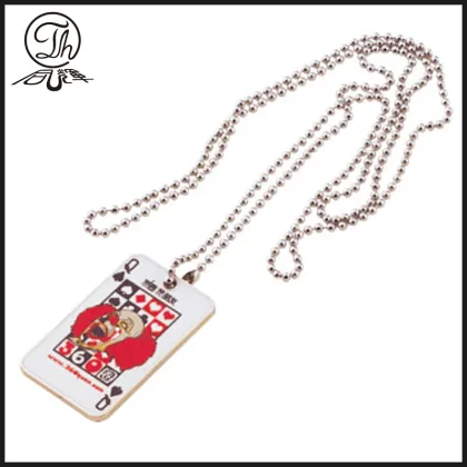 Antique dog tag designs pendant necklace