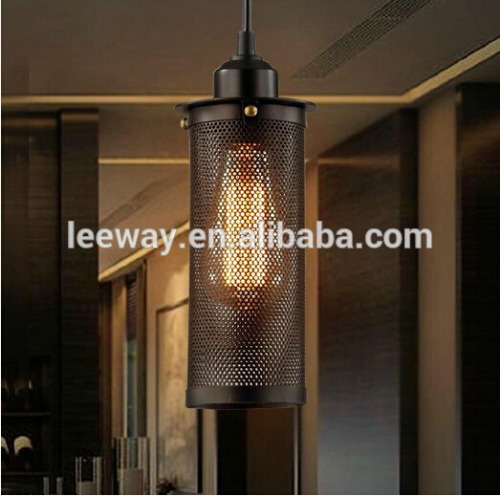 Antique pendant light medieval rusty industrial metal lamp shades for hotel house/home chandelier lighting