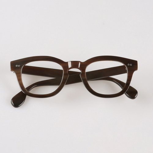 Dark Red Buffalo Horn Optical Frames