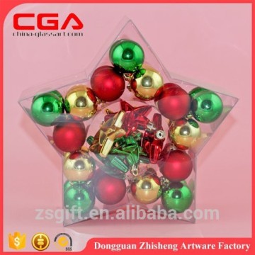 Graceful wholesale large indoor christmas decorations balls Plastic christmas tree decorations made in china