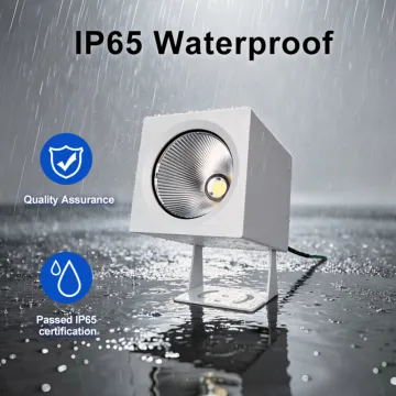 Aluminum White IP66 Square Spike Led Garden Light