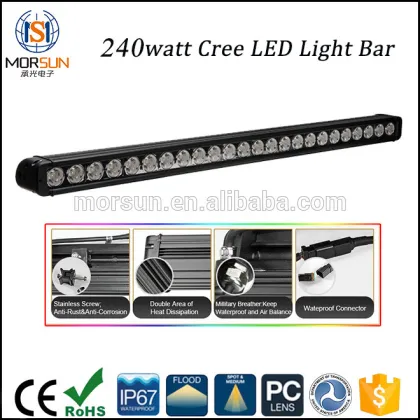 240watt single row lighting bar