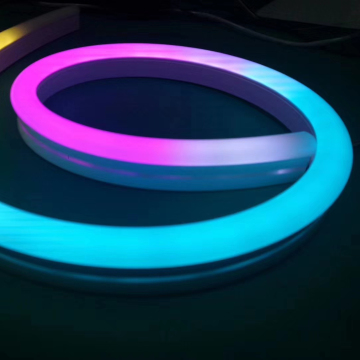 Franja de luz flexible de neón de neón LED de Silicon RGB de 24 V