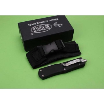 Microtech Black Automatic Knife with Glass Breaker