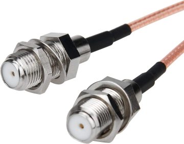 50CM F Male to 2 F Female RG316 Splitter Cable