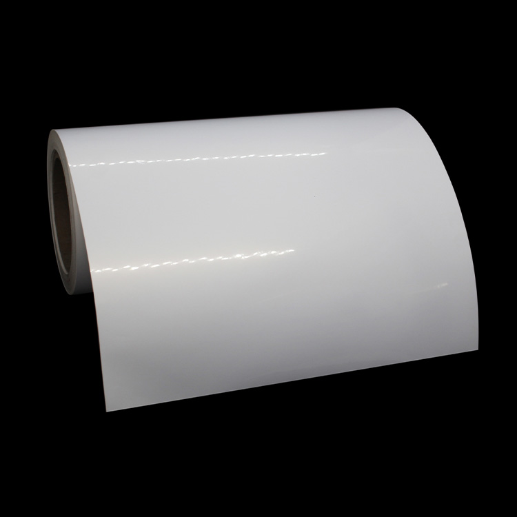 Rollo de etiqueta semi brillante de PP White PP Clear