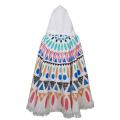 colorful kids surf hooded poncho towel with tassel