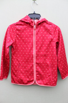 100%POLYESTER BONDED FLEECE GIRL`S JACKET