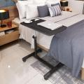 Overbed table with casters