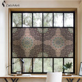 Window Cling Stained Glass Window Film Decorative Window Film Vinyl Non Adhesive Privacy Film, for Bathroom Shower Door