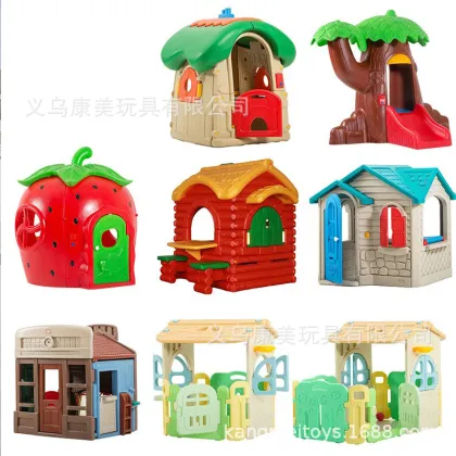 Wooden Barn Playhouse for Kids