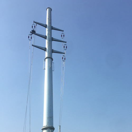 Power Transmission Poles Hot Dip Galvanized Steel poles distribution pole Supplier