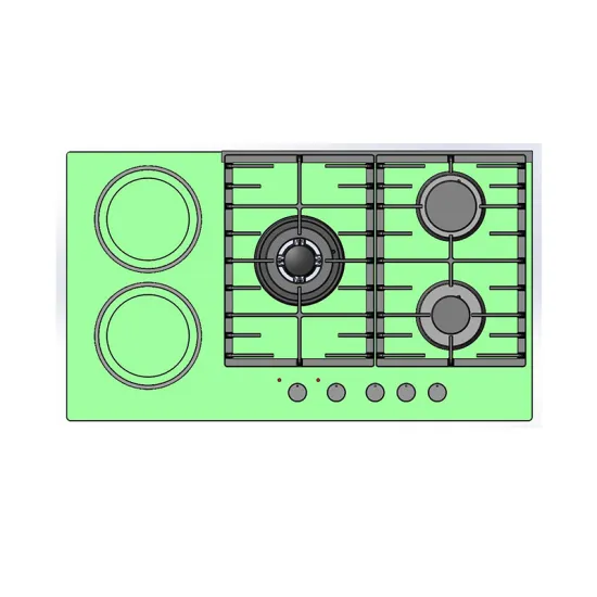 Built-in Home Kitchen Gas & Electric Hob with 2 Ceramic Hobs and 3 Burners