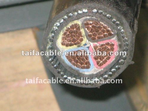 IEC60502 copper conductor XLPE insulated steel wire armored PVC sheathed SWA power cable 3x185mm