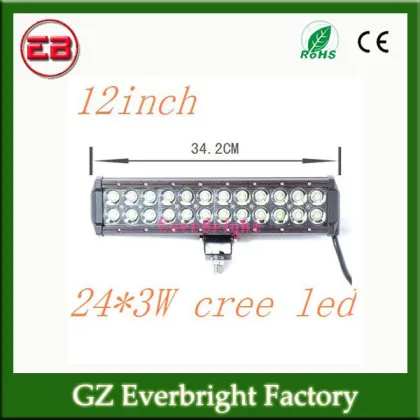 The newest 72w cree led light bar