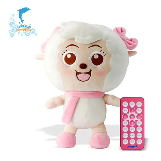 Remote control plush baby kids educational musical learning doll toy for children