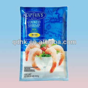 3-side sealing seafood plastic packaging pouch for keeping fresh