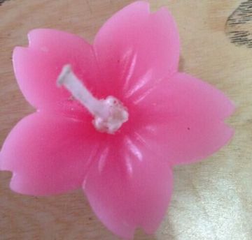 hand made carved flower candle decoration