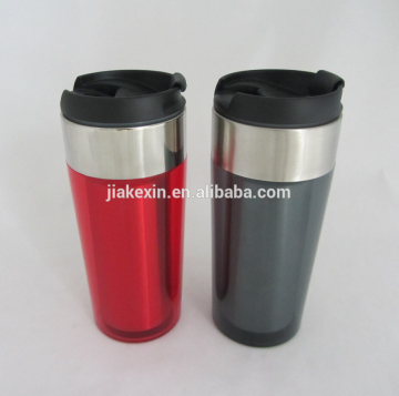 2016 New Product Inside Stainless Steel Outside Plastic Coffee Travel Mugs