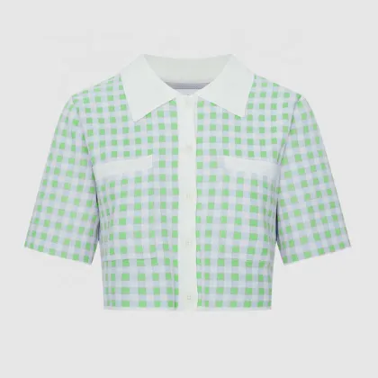 Custom Women's Diamond Check Skirt Dress Suit Set