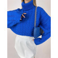 Damen lässige Langarm -Rollkragenpullover -Pullover