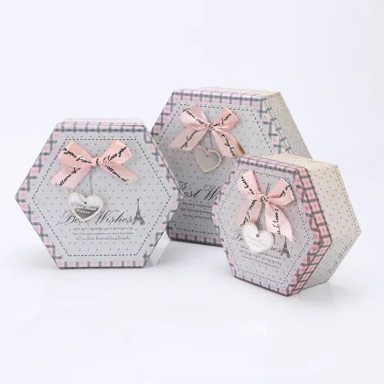 Hexagon Shape Origami Paper Gift Box