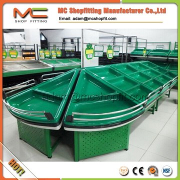 Customized supermarke acrylic fruit and vegetable tube type racks
