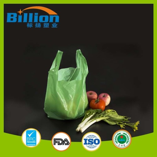 Gold Wholesaler Cheap HDPE T Shirt Biodegradable Polythene Vest Plastic Bag