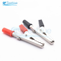 10Pcs/lot 50mm Plastic Handle Test Probe Metal Alligator Clips Connector Connect Socket Plug For Battery