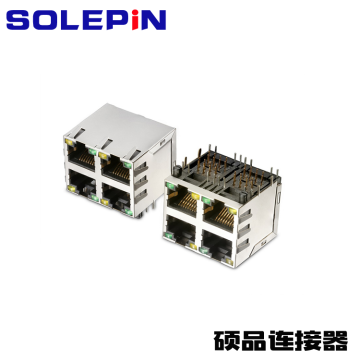 Dual-layer DIP 44P RJ45 Connector