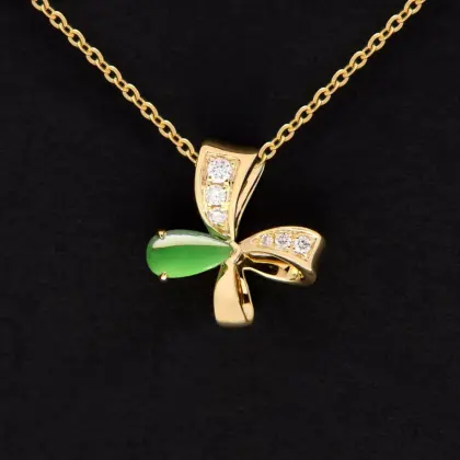 Large mayan jade necklace