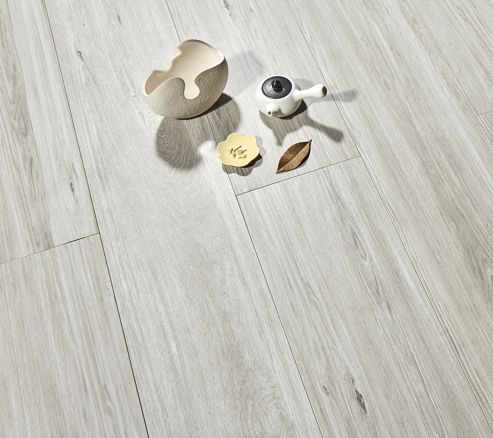 Grey wood look tile