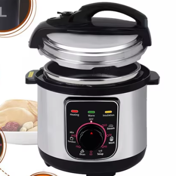 6L Large Capacity Stainless Steel Pressure Rice Cooker - Mechanical Control Household Commercial Use