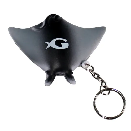 Cartoon Animal Shape Stress Ball Key Chain - Bat Fish Design Toy Gift